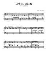 Téléchargez l'arrangement pour piano de la partition de Annie Breen en PDF